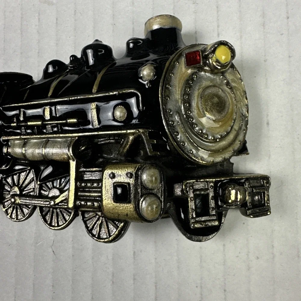Vintage the Great American Chicago Train 272 belt‎ buckle 1980 Pure Pewter